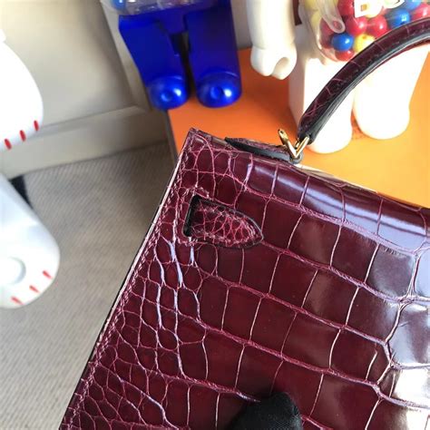 深圳 广州 爱马仕迷你凯莉二代多少钱 Hermes Kelly Mini Ⅱ 美洲鳄鱼 CK57 Bordeaux Hermès Birkin