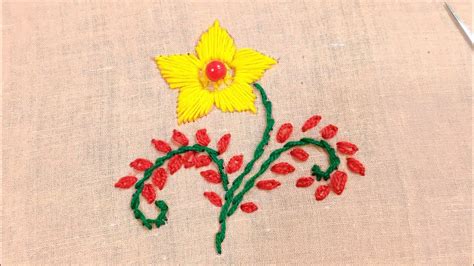 Amazing Flower Embroidery Hand Embroidery Tutorial By Fatimafaruqs Youtube