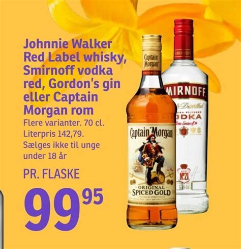 Johnnie Walker Red Label Whisky Smirnoff Vodka Red Gordon S Gin Eller