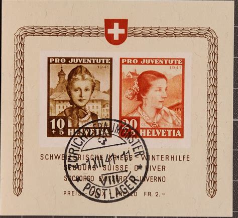 Pro Juventute 1941 Sonderblock schöner Stempel Kaufen auf Ricardo