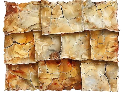 Matzah Con Textura De Piedra Agrietada Con Efecto De Collage