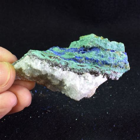 Raw Azurite Malachite With Quartz Crystal Cluster Specimen From