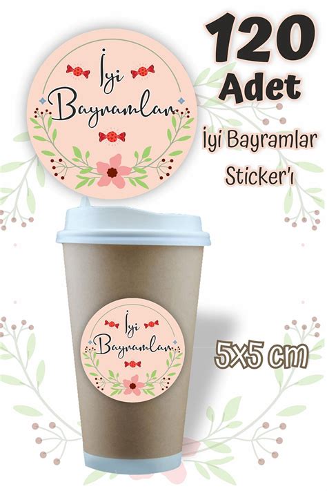 Yi Bayramlar Sticker Seti Bayram Kutlama Etiketi Ambalaj Etiketi