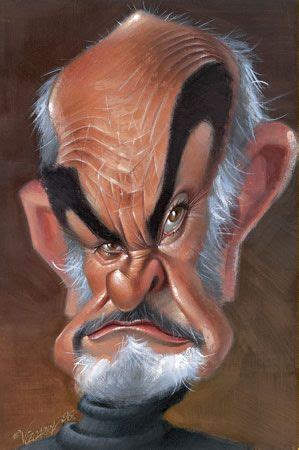 Sean Connery Artist Joan Vizcarra Caricature Drawing