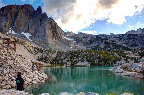 Hiking to one of the lakes in Big Pine Lakes Trail, Big Pine ...