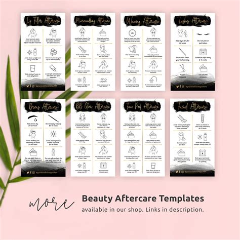 Waxing Aftercare Template Editable Wax Care Card Wax After Etsy