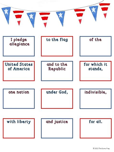 Pledge Of Allegiance Memorization Activities And Worksheets How To