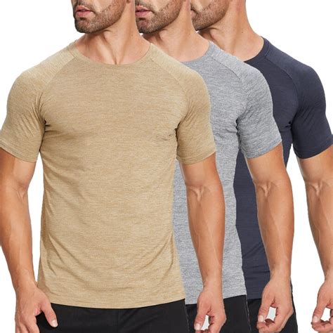 Zengvee Pack T Shirts For Men Uk Gym Work T Shirts Compression Dry