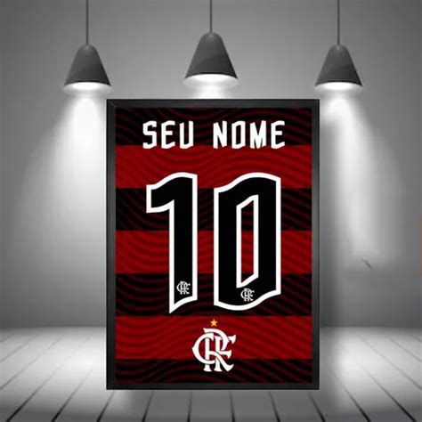 Quadro Camisa Flamengo Personalizado Nome E Número Parcelamento