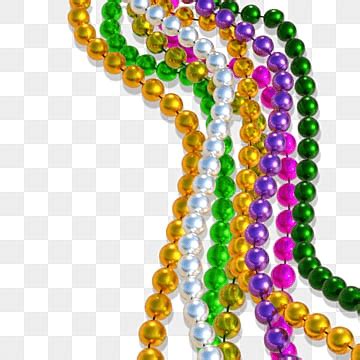 Mardi Gras Beads Vector Png Images Mardi Gras Green Color Png Mardi