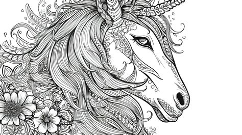 Fondo Adulto Para Colorear Unicornio Fondo Dibujo De Unicornio Para