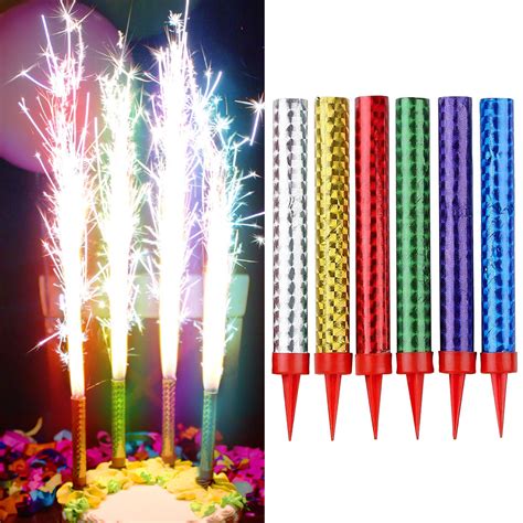 Party Brands Cake Sparkler Party Candles Medium 6 Pk