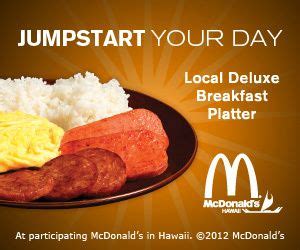 McDonald S Hawaii Local Deluxe Breakfast Platter With Portuguese