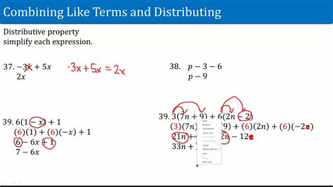 Combine Like Terms And Distributive Property Worksheet Solution Worksheets Library