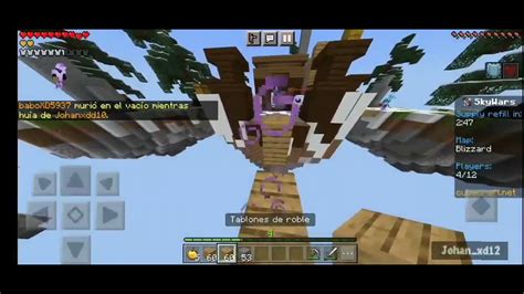 Jugando Skywars En Minecraft Bedrock Mi Primer Video Youtube