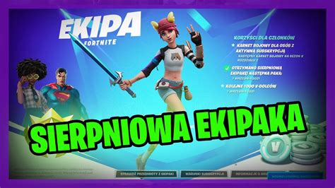 Co Zawiera Sierpniowa Ekipa Fortnite Letnia Podniebna YouTube