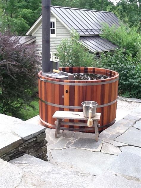 Wood Fired Hot Tub Patio Ideas Great Idea For Your Rustic Camp Visit Our Website To See More