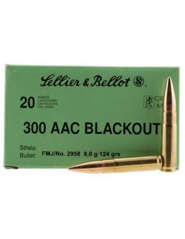 Munition Sellier Bellot Blackout Aac Fmj Grains Boite De