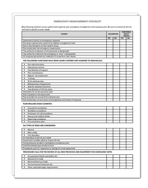 Emergency Management Checklist – Safety2Go