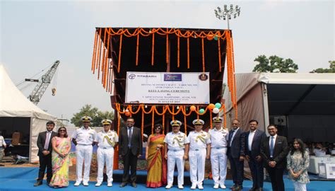 Titagarh Rail Systems launches diving support craft for Indian Navy