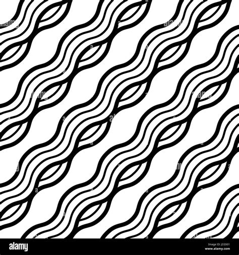 Wavy Lines Seamless Background Modern Geometric Background Vector Seamless Texture Repeating