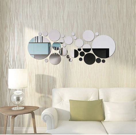 Pieces Removable Acrylic Mirror Setting Wall Sticker Decal For Home