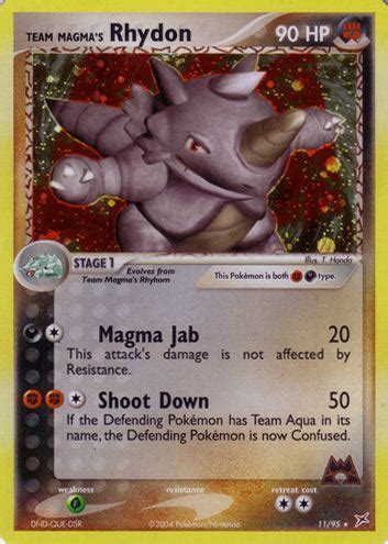 Team Magma S Rhydon Ex Team Magma Vs Team Aqua Bulbapedia The