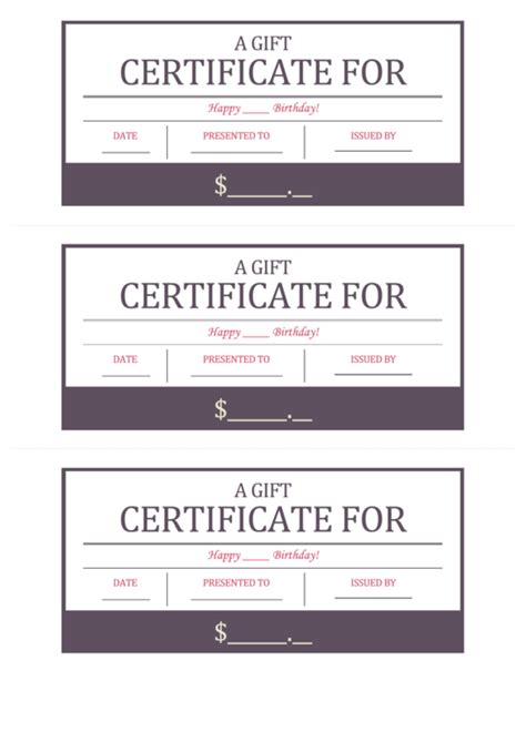 Fillable Birthday Coupon Template printable pdf download