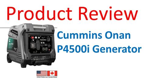 Product Review Cummings Onan P I Generator Youtube