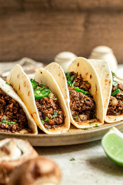 Mushroom Taco Meat For Vegan Mushroom Tacos