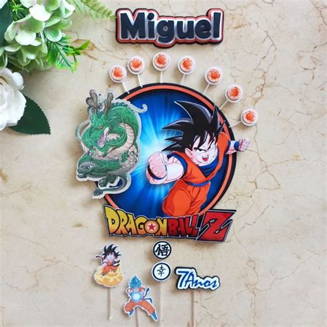 Topo De Bolo Dragon Ball Z Personaliz Vel Elo