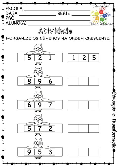 Atividades De Ordem Crescente E Decrescente Ano Educa 37312 Hot Sex