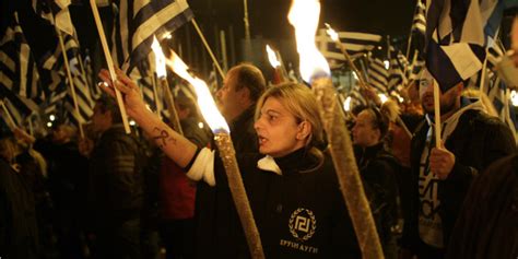 Golden Dawn Rally Greece S Ultra Right Party Holds Protest Outside