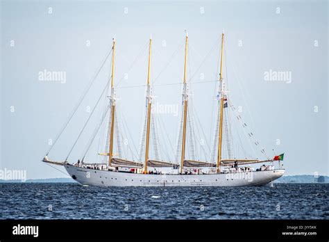 Sailing Ship Santa Maria Manuela Sails To The Full Sea After Final Of