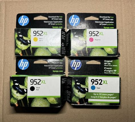 Genuine Hp 952xl Black 952 Cyan Magenta Yellow Ink Cartridges Sealed 2023 2025 Ebay