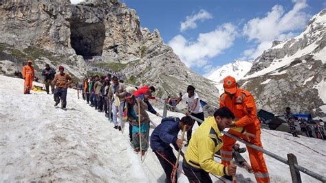 Photos On The Amarnath Yatra Trail In Kashmirs Himalayas India News