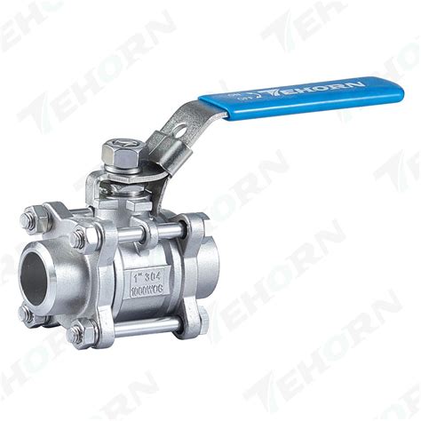 3 PC Industrial Floating Ball Valve With Butt Weld End Stainless Steel