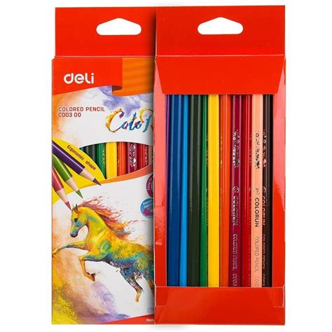 Карандаши цветные Deli ColoRun 12 цветов трехгранные - купить в Москве ...