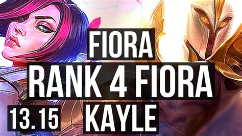 Fiora Vs Kayle Top Rank Fiora Legendary Games Tr