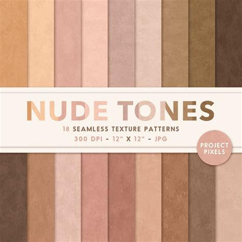 Nude Tones Digital Paper Pack Soft Nude Colors Seamless Textures