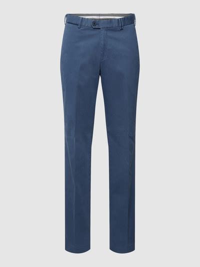 Hiltl Regular Fit Chino Mit Paspeltaschen Modell Peaker Rauchblau