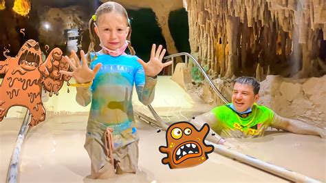 Nastya and Daddy got into the unusual Adventure Park - YouTube