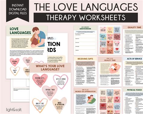 The Five Love Languages Workbook Lightandsaltdesign Worksheets Library
