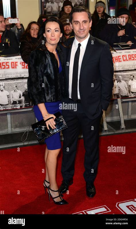 Gary Neville With Wife Emma Arriving At The World Premiere Of Class Of