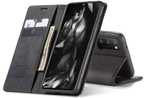 CaseMe Samsung Galaxy A41 Wallet Stand Magnetic Case Black