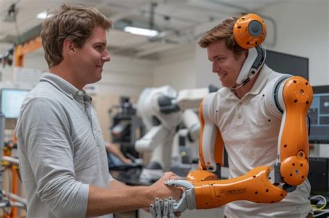 Human And Robot Collaboration In Modern Laboratory Premium Ai