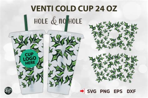 Christmas Venti Cold Cup 24oz Wrap SVG Graphic By LazyCraftlab