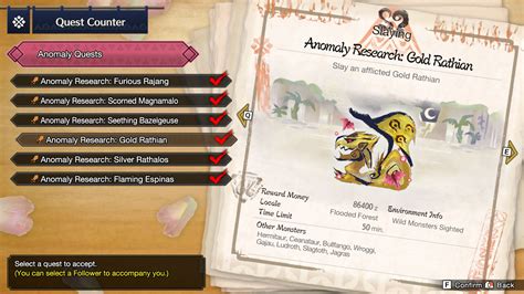 Anomaly Research Gold Rathian Anomaly Quest Monster Hunter Rise