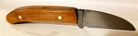 Completed Fruit Tree Grafting Knife Apple Wood Handles 1080 Steel