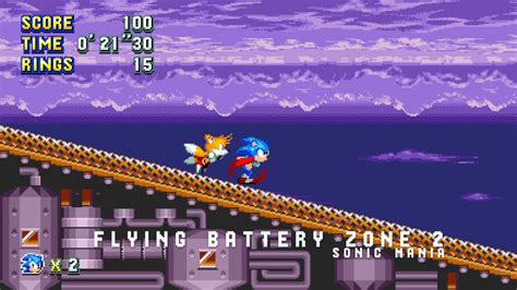 Flying Battery Zone Act Sonic Mania Sonic Version Youtube